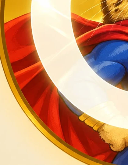 Red cape flowing